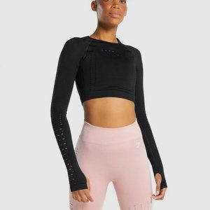Gymshark Glow Long Sleeve Seamless Crop Top Size Small